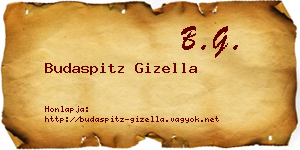 Budaspitz Gizella névjegykártya